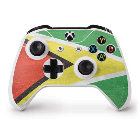Guyana Flag Distressed Xbox One S Controller Skin