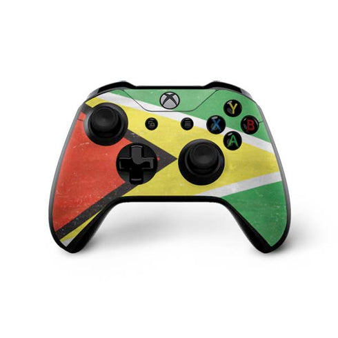 Guyana Flag Distressed Xbox One X Controller Skin