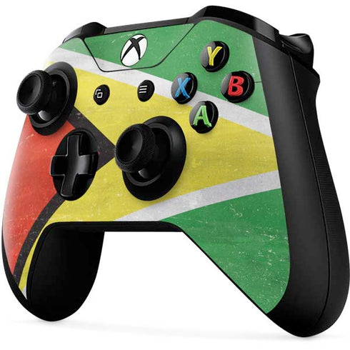 Guyana Flag Distressed Xbox One X Controller Skin