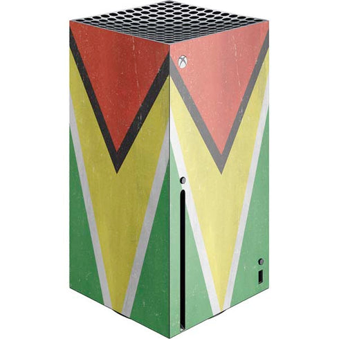 Guyana Flag Distressed Xbox Series X Console Skin