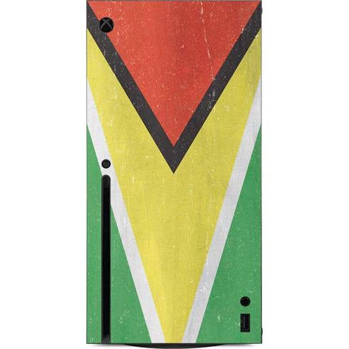 Guyana Flag Distressed Xbox Series X Console Skin