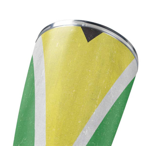 Guyana Flag Distressed Yeti 20oz Tumbler Skin
