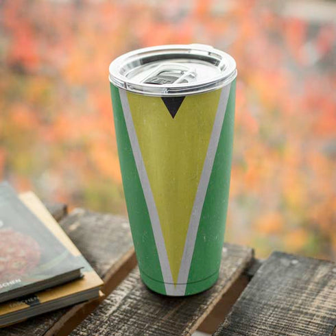 Guyana Flag Distressed Yeti 20oz Tumbler Skin