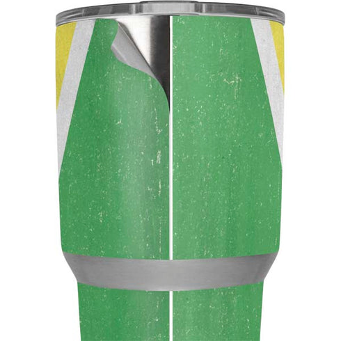 Guyana Flag Distressed Yeti 30oz Rambler Tumbler Skin