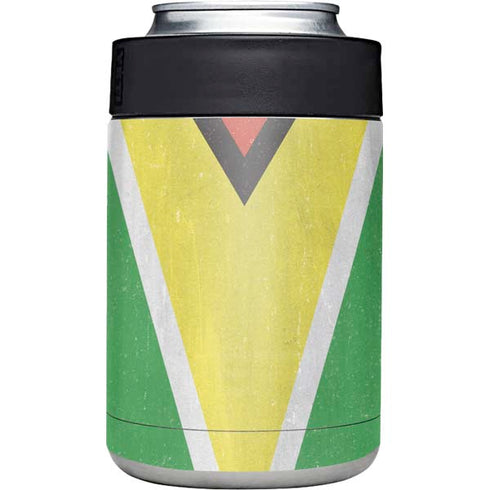 Guyana Flag Distressed Yeti Colster Can Insulator Skin