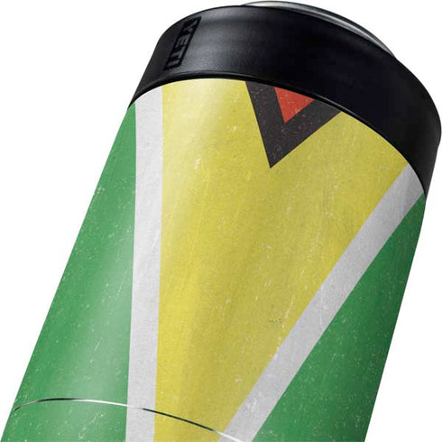 Guyana Flag Distressed Yeti Colster Can Insulator Skin