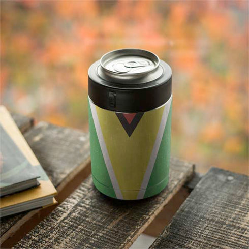 Guyana Flag Distressed Yeti Colster Can Insulator Skin