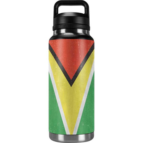 Guyana Flag Distressed YETI Rambler 36oz Bottle Skin