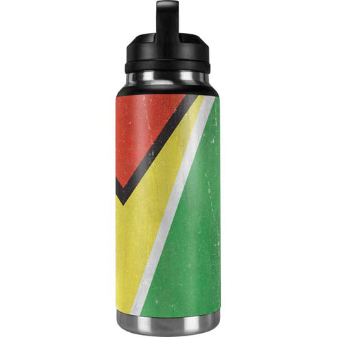 Guyana Flag Distressed YETI Rambler 36oz Bottle Skin