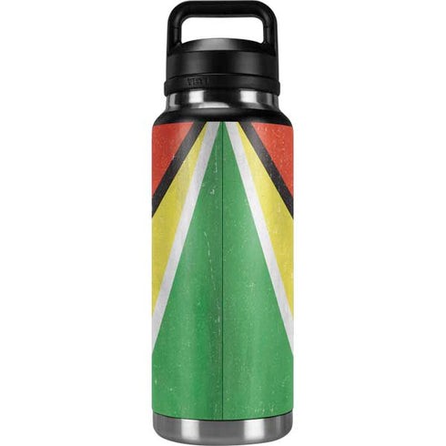 Guyana Flag Distressed YETI Rambler 36oz Bottle Skin
