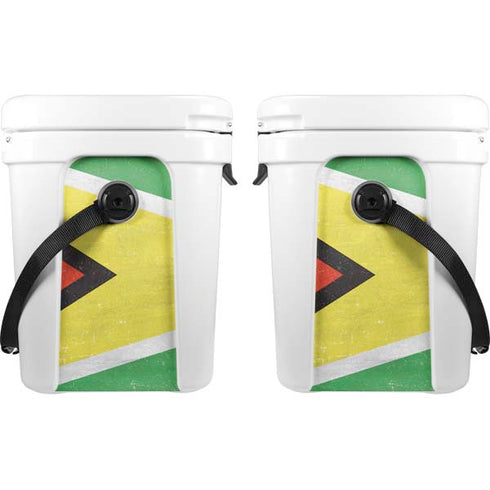 Guyana Flag Distressed YETI Roadie 24 Hard Cooler Skin