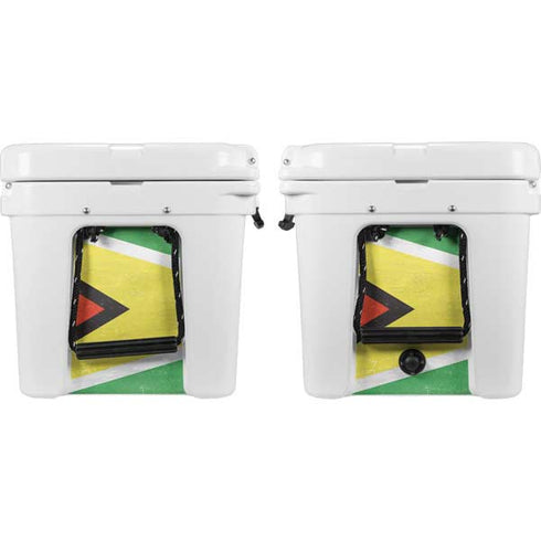Guyana Flag Distressed YETI Tundra 35 Hard Cooler Skin
