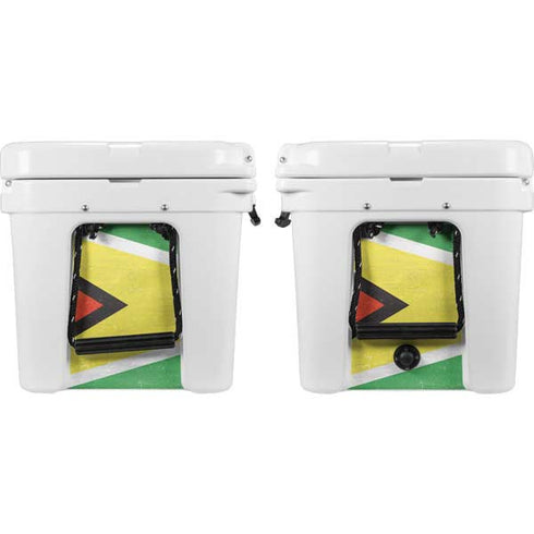 Guyana Flag Distressed YETI Tundra 45 Hard Cooler Skin