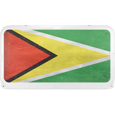 Guyana Flag Distressed YETI Tundra 65 Hard Cooler Skin