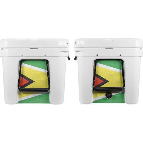 Guyana Flag Distressed YETI Tundra 65 Hard Cooler Skin