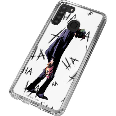 DC Comics The Joker HAHAHA Walking Galaxy A21 Clear Case
