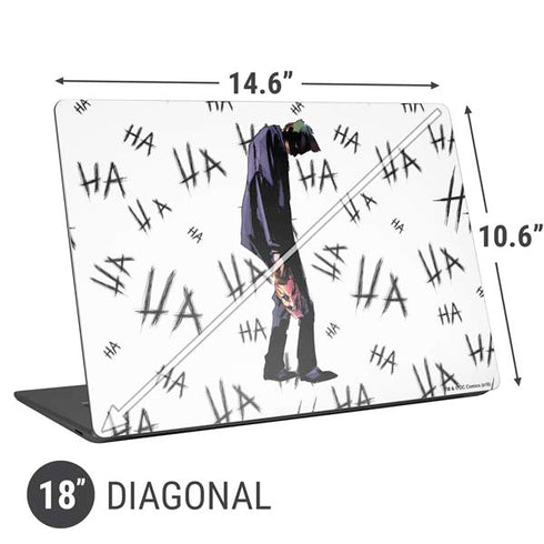 DC Comics The Joker HAHAHA Walking Universal Laptop 18in (14.6 x 10.6in) Skin