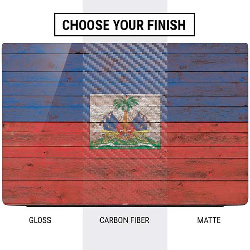 Haiti Flag Dark Wood Dell Vostro Skin