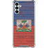 Haiti Flag Dark Wood Galaxy A13 5G Clear Case