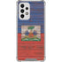 Haiti Flag Dark Wood Galaxy A53 5G Clear Case