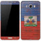 Haiti Flag Dark Wood Galaxy J7 Skin