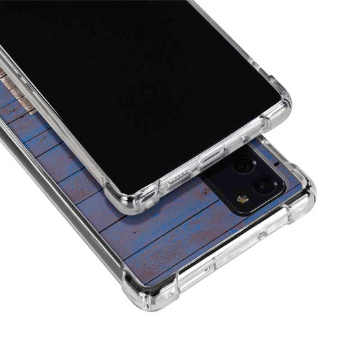 Haiti Flag Dark Wood Galaxy Note20 5G Clear Case