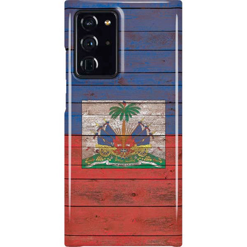 Haiti Flag Dark Wood Galaxy Note20 Ultra 5G Lite Case