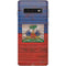 Haiti Flag Dark Wood Galaxy S10 Skin