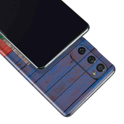 Haiti Flag Dark Wood Galaxy S20 Fan Edition Skin