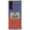 Haiti Flag Dark Wood Galaxy S21 5G Clear Case