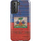 Haiti Flag Dark Wood Galaxy S21 5G Pro Case