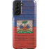 Haiti Flag Dark Wood Galaxy S21 FE Pro Case