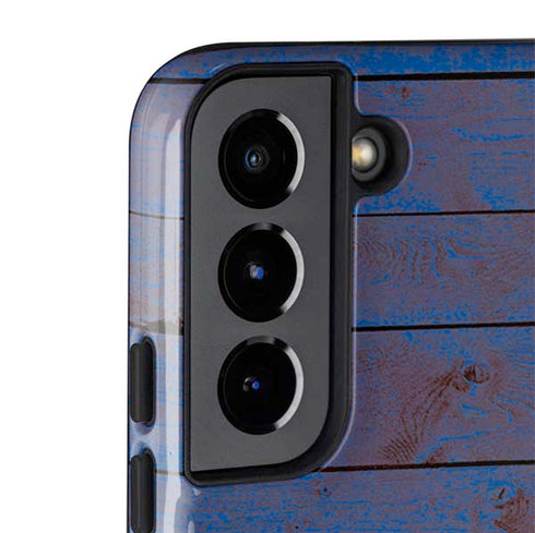 Haiti Flag Dark Wood Galaxy S22 Plus Pro Case