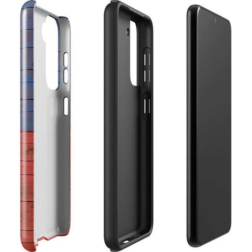 Haiti Flag Dark Wood Galaxy S22 Plus Pro Case