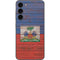 Haiti Flag Dark Wood Galaxy S23 Plus Skin