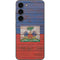 Haiti Flag Dark Wood Galaxy S23 Skin