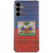 Haiti Flag Dark Wood Galaxy S24 Plus Clear Case