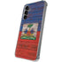 Haiti Flag Dark Wood Galaxy S24 Plus Clear Case