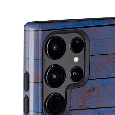 Haiti Flag Dark Wood Galaxy S24 Ultra Impact Case