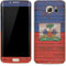 Haiti Flag Dark Wood Galaxy S7 Edge Skin