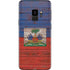 Haiti Flag Dark Wood Galaxy S9 Skin