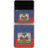 Haiti Flag Dark Wood Galaxy Z Flip3 5G Skin
