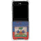 Haiti Flag Dark Wood Galaxy Z Flip5 5G Clear Case