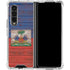 Haiti Flag Dark Wood Galaxy Z Fold4 5G Clear Case
