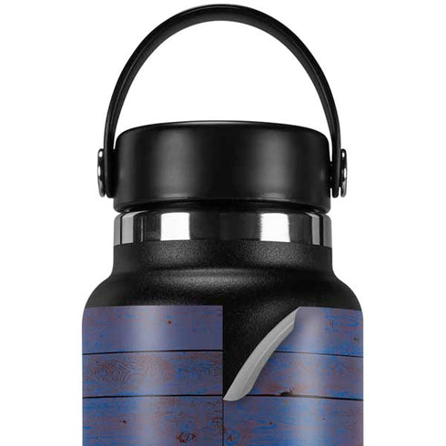 Haiti Flag Dark Wood Hydro Flask 32oz Wide Mouth Skin