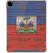 Haiti Flag Dark Wood iPad Pro 12.9in (2020) Clear Case