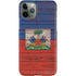 Haiti Flag Dark Wood iPhone 11 Pro Lite Case
