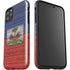 Haiti Flag Dark Wood iPhone 11 Pro Max Impact Case