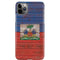 Haiti Flag Dark Wood iPhone 11 Pro Max Lite Case