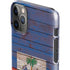 Haiti Flag Dark Wood iPhone 11 Pro Max Lite Case